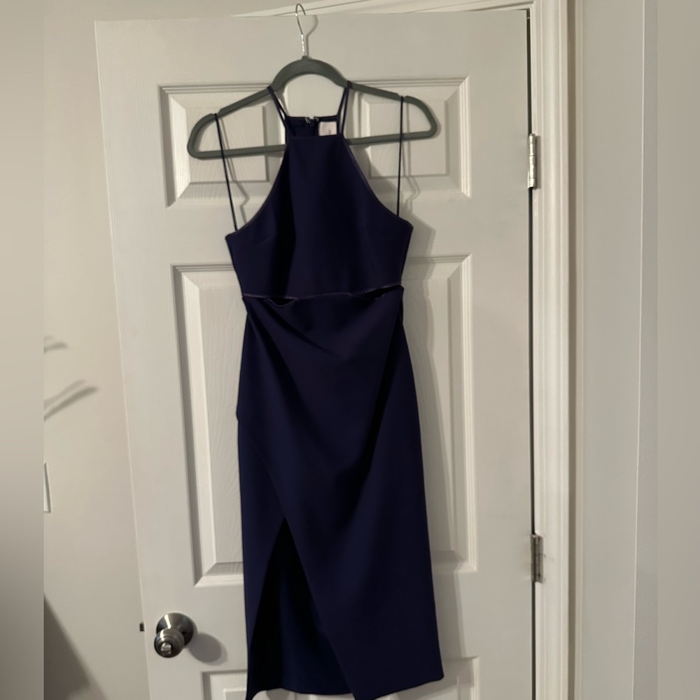 NWT Cinq a sept Yael dress size 2 with side cut outs and front slit